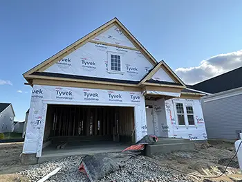 predrywall inspection exterior with housewrap