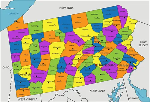 Pennsylvania map