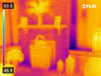 Thermal image of wall