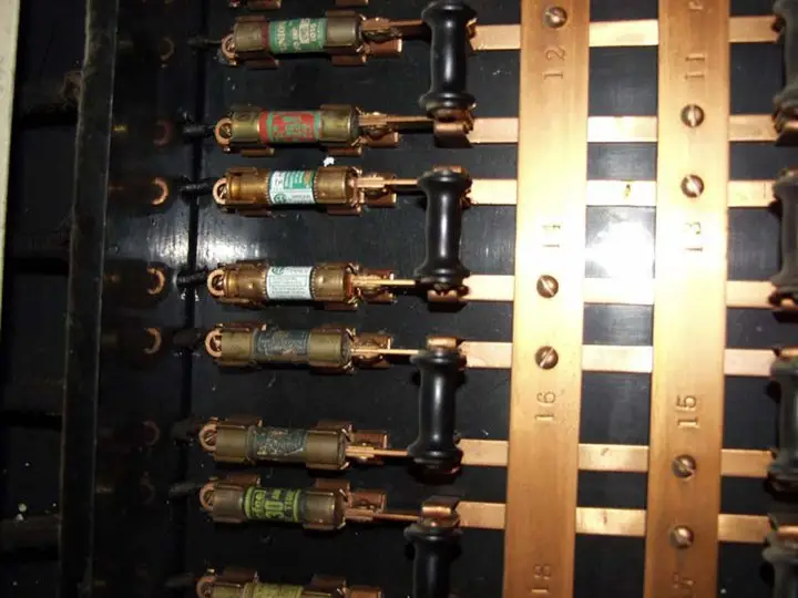 Historic Home Inspections Old Fuse Panel inspected by Showalter Property Consultants in Maryland